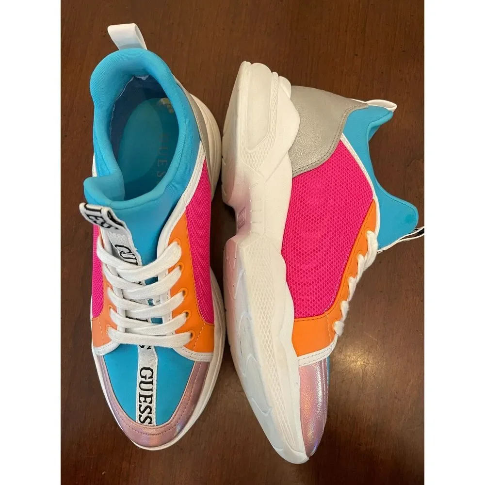 Guess Women's‎ Colorful Y2K 90s Lace Up Low Top Sneakers Size 9M